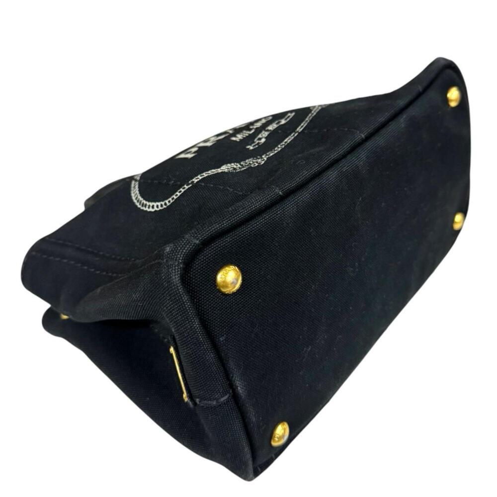 Prada Canapa Shoulder Bag, Canvas IBG439, Black, Women's, PRADA 2-way - Picture 6 of 16